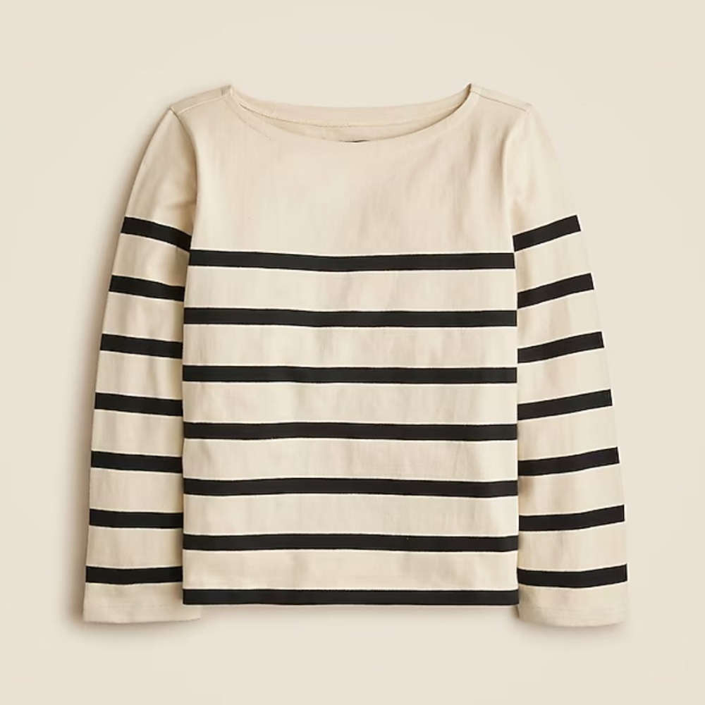 J.Crew NWT Classic mariner cloth boatneck T-shirt in stripe